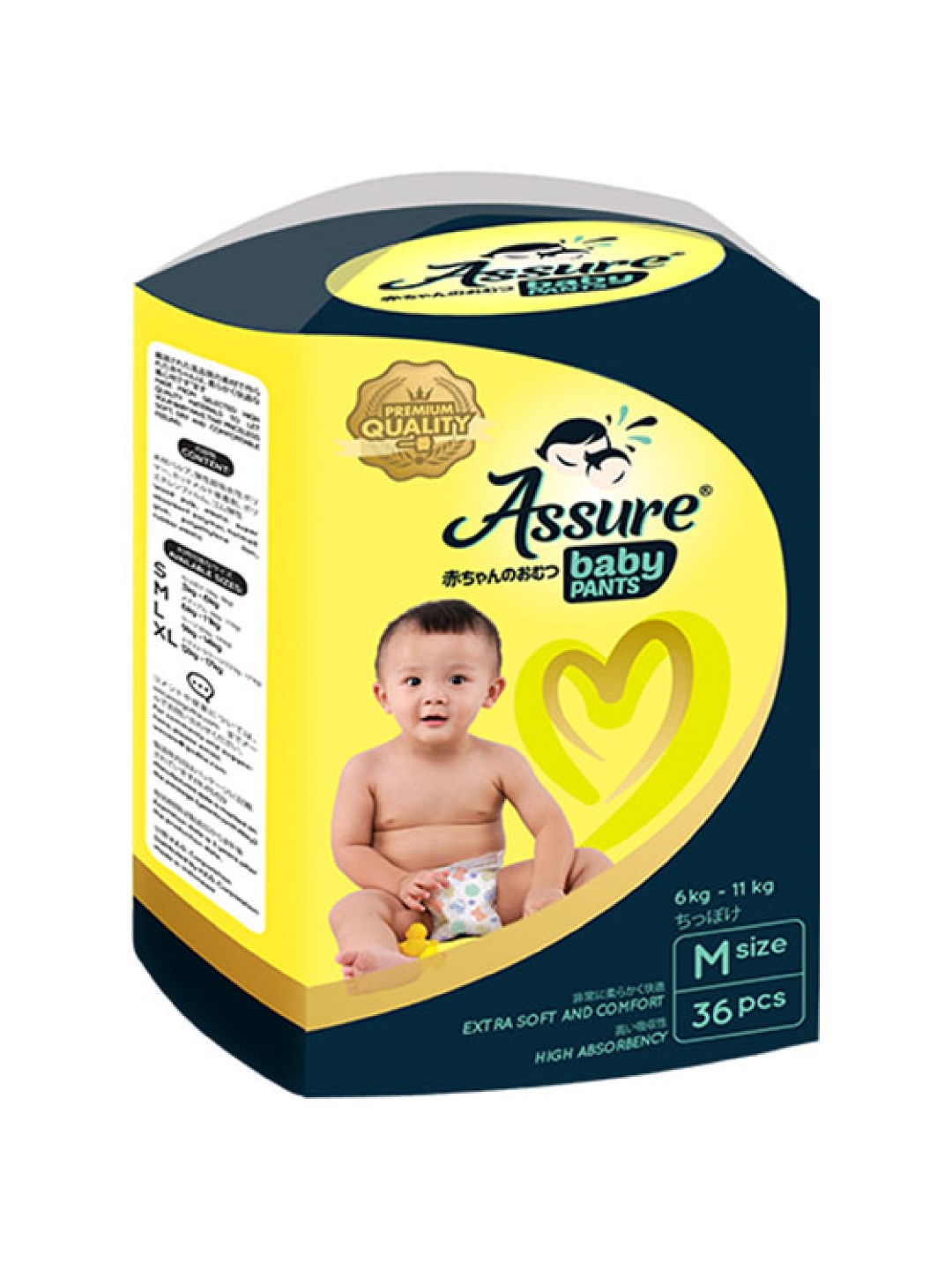 Assure Diapers Baby Diaper Dry Pants Medium (36 pcs)