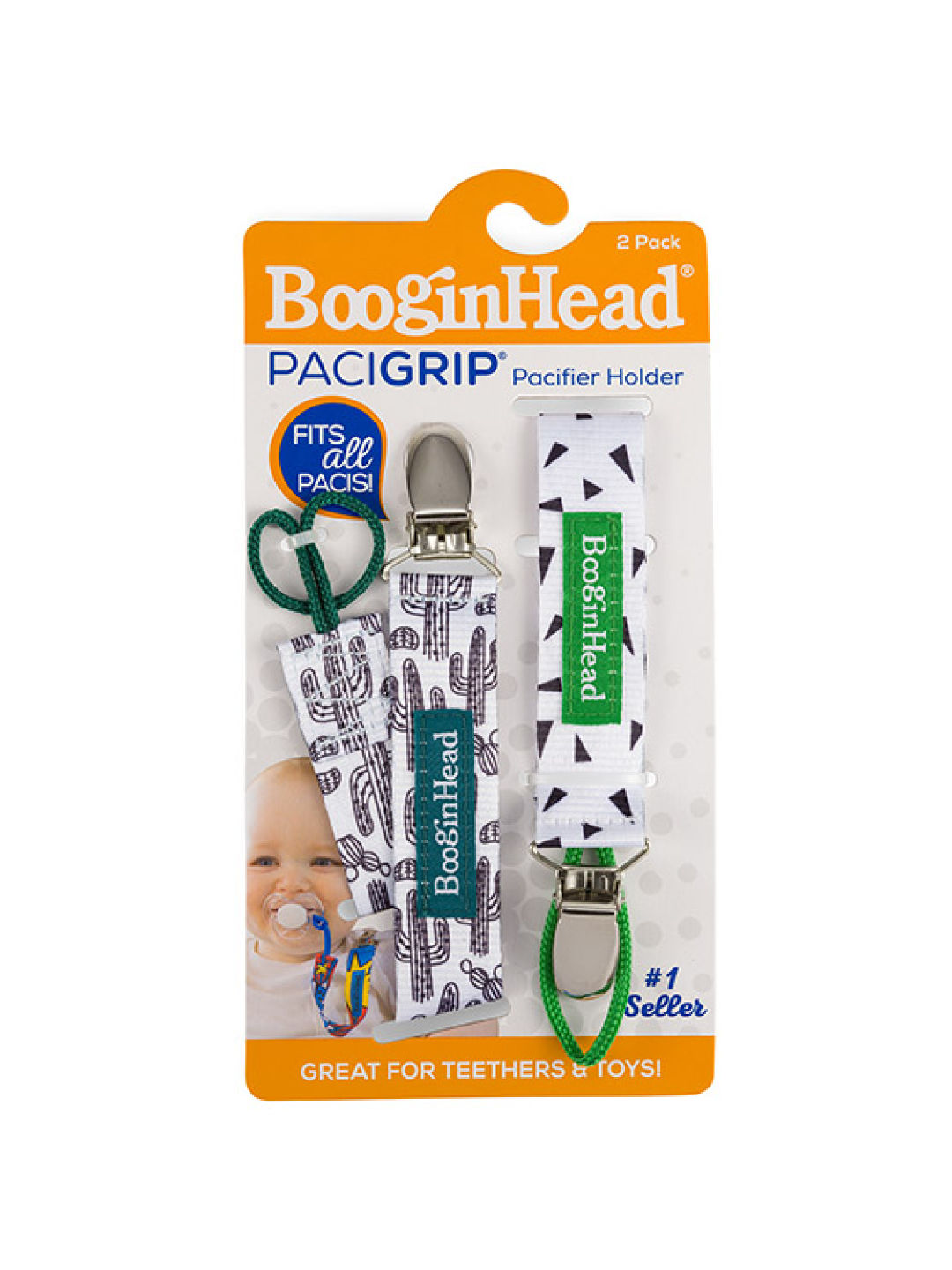 BooginHead Black & White Desert Chic PaciGrip (Pack of 2) (No Color- Image 3)