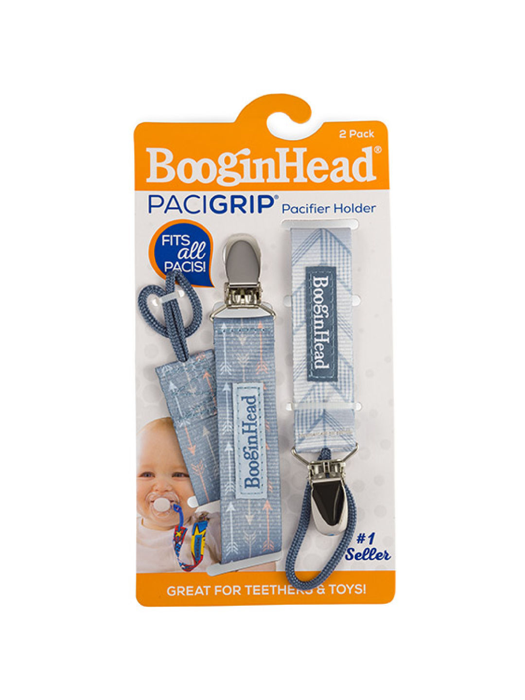 BooginHead Blue Arrow PaciGrip (Pack of 2) (No Color- Image 3)