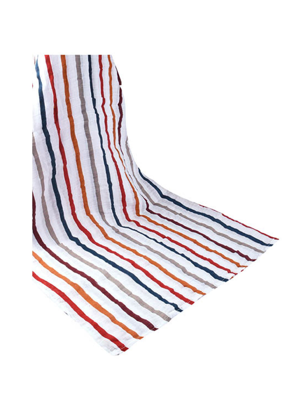 Meet My Feet Stripes Muslin Wrap Swaddle (Colorful- Image 2)