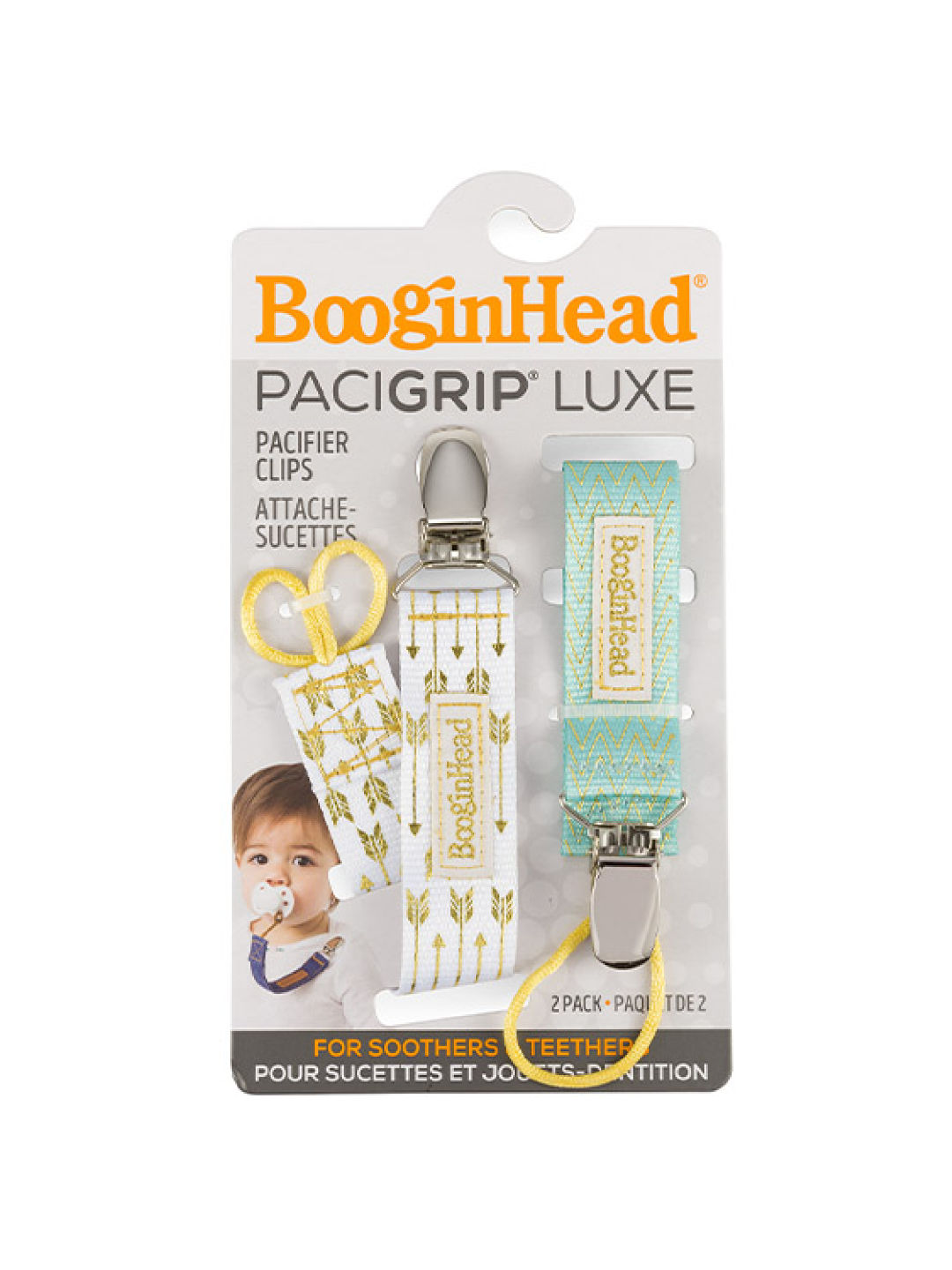 BooginHead Metallic PaciGrip Luxe (Pack of 2) (No Color- Image 3)