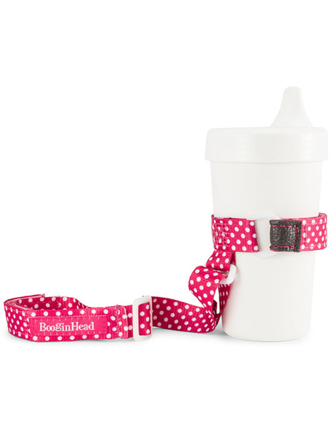 BooginHead Pink Polka Dot SippiGrip Cup, Bottle & Toy Teether (No Color- Image 2)