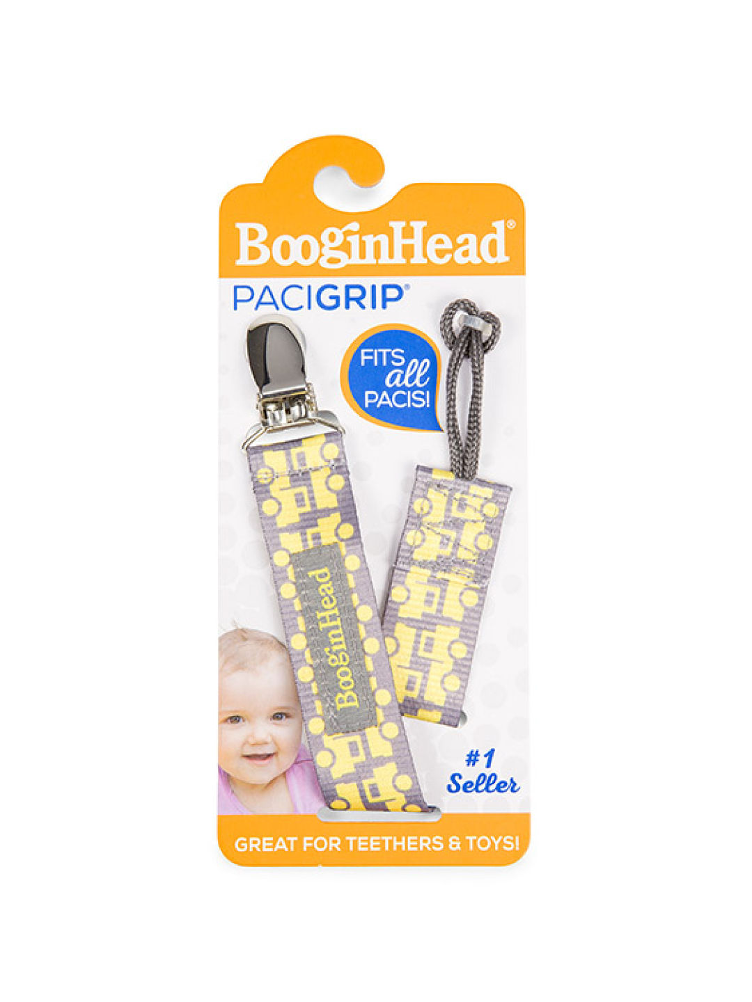 BooginHead Yellow Truck PaciGrip Universal Pacifier Clip (No Color- Image 3)