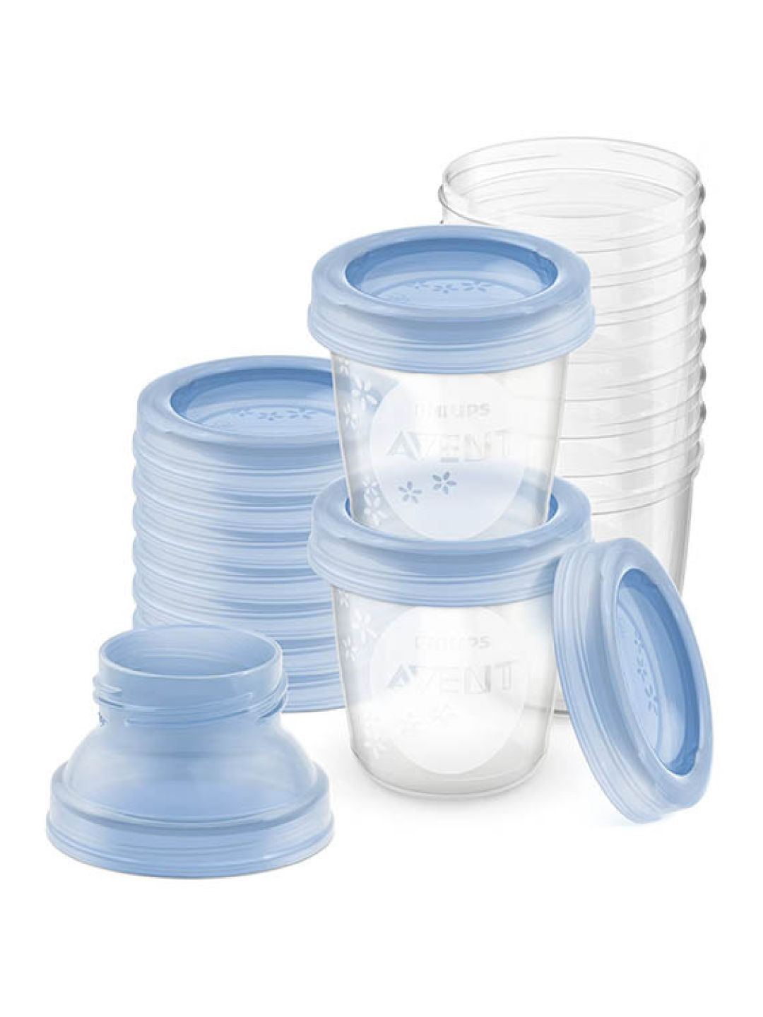 Avent Breast Milk Storage Cups with Lids & Adapter (10-pack) (No Color- Image 1)