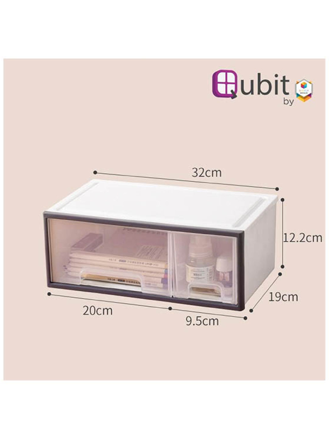 Qubit Duo Level Stackable Storage Cabinet (No Color- Image 2)