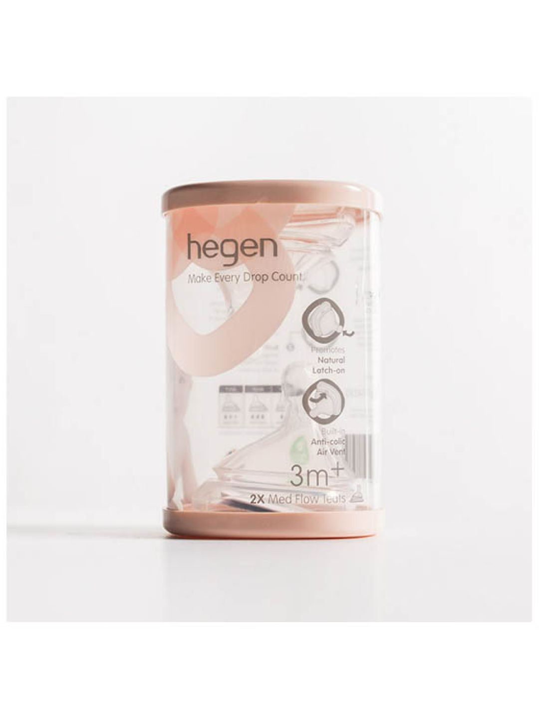 Hegen Medium Flow Teat 3m+ (2-pack) (No Color- Image 2)