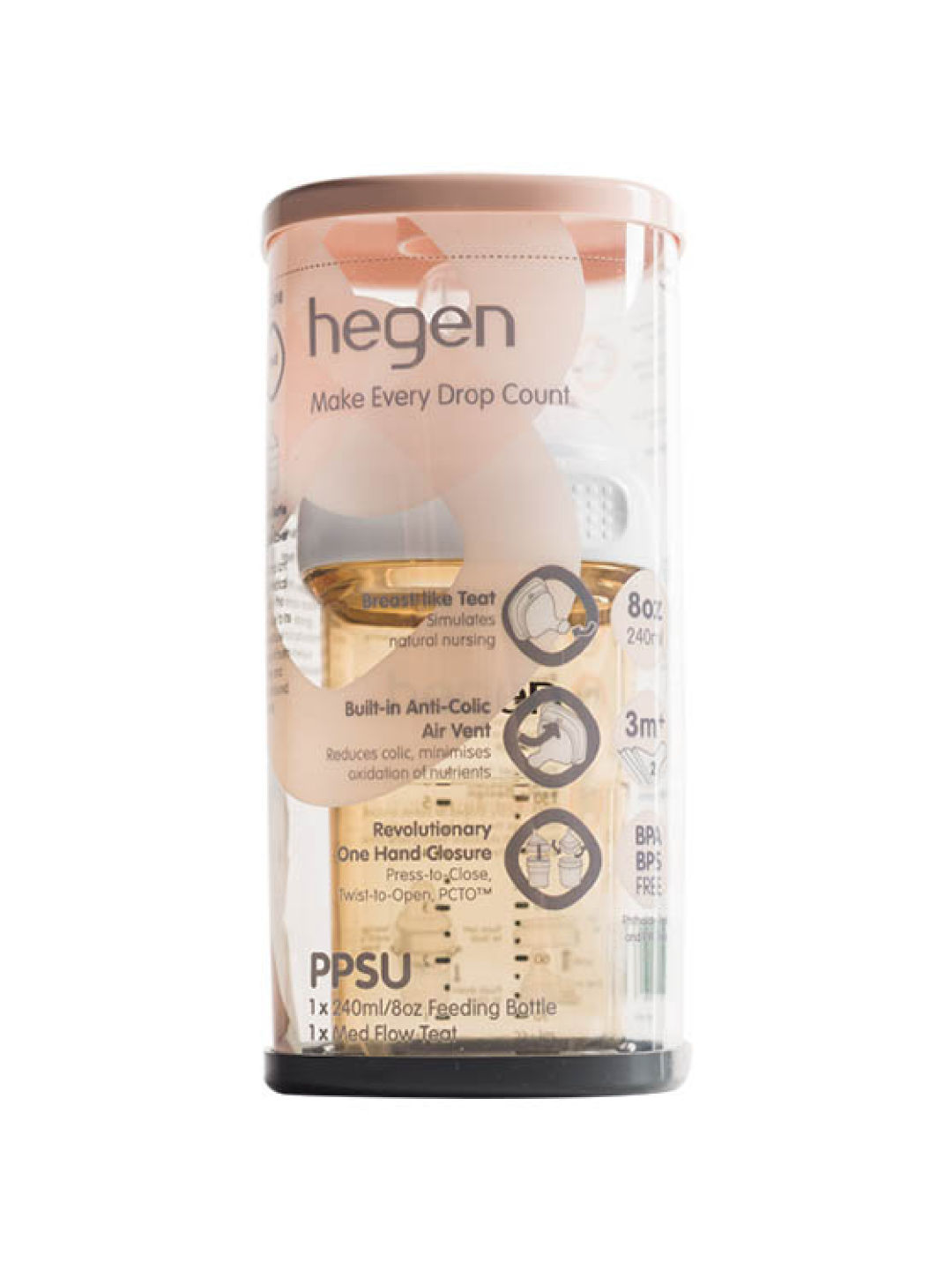 Hegen PPSU PCTO™ Feeding Bottle (8oz) (No Color- Image 2)