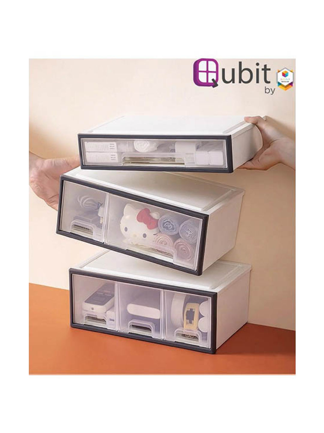 Qubit Mini Solo Level Stackable Storage Cabinet (No Color- Image 3)