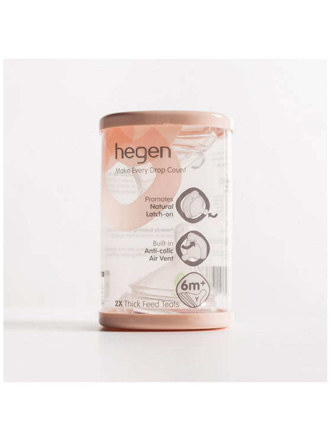 Hegen Thick Feed Teat 6m+ (2-pack) (No Color- Image 2)