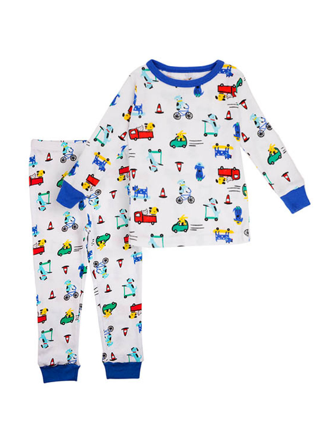 Little Steps Cars & Puppies 2-Piece Long Sleeves PJs