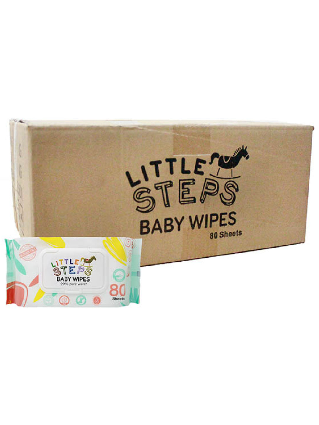 Little Steps Baby Wipes 80s (Pack of 24) (No Color- Image 1)