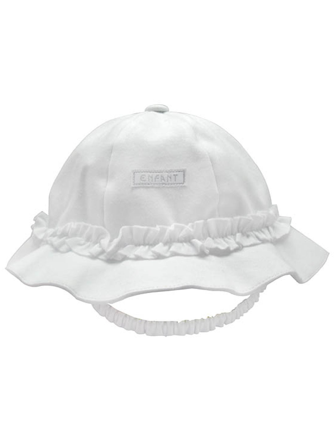 Enfant Cotton Baby Girl Hat (White- Image 1)