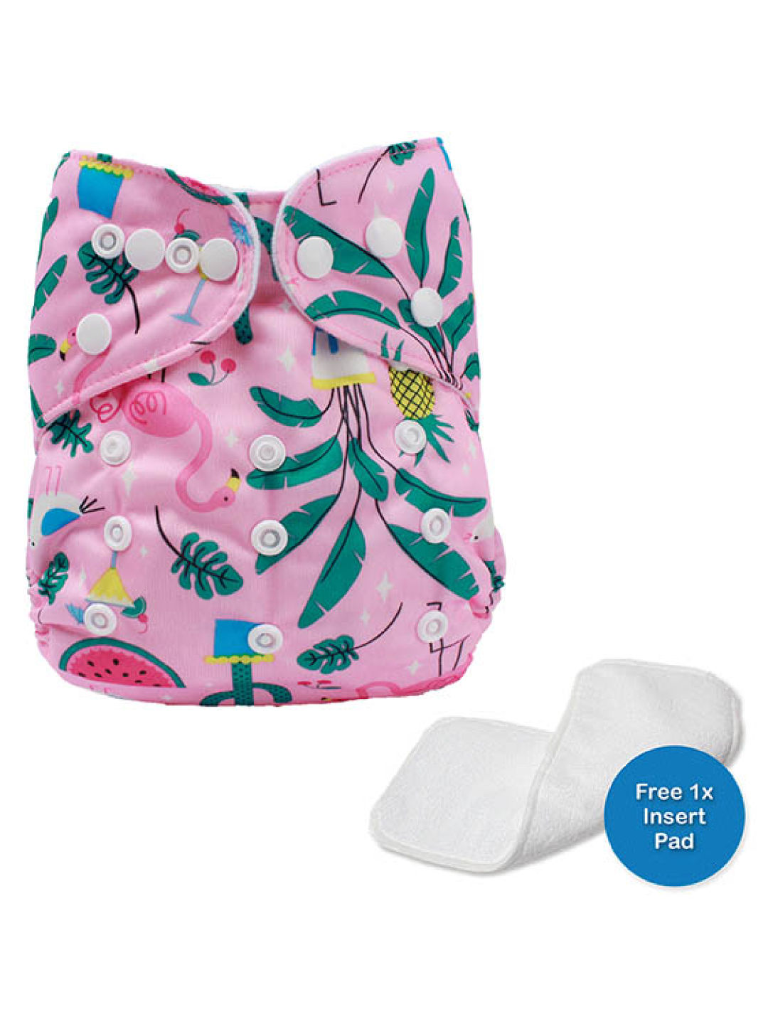 Little Steps Flamingo Reusable Cloth Diaper (No Color- Image 1)