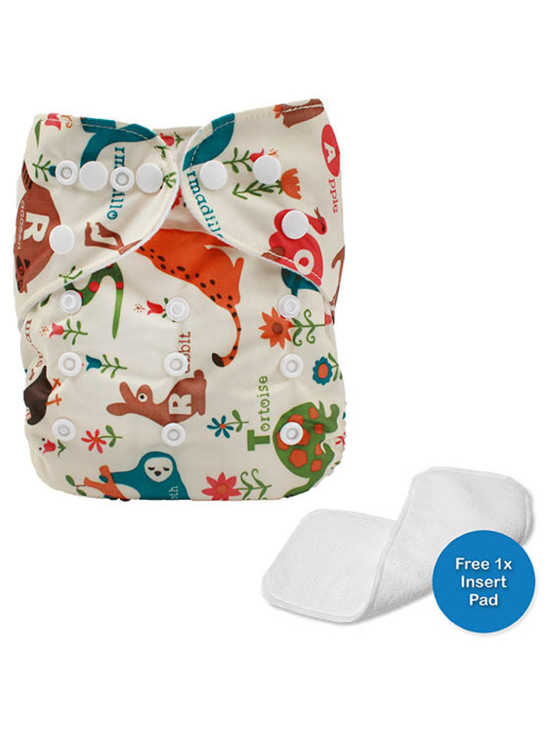 Little Steps Forest Animals Reusable Cloth Diaper (No Color- Image 1)