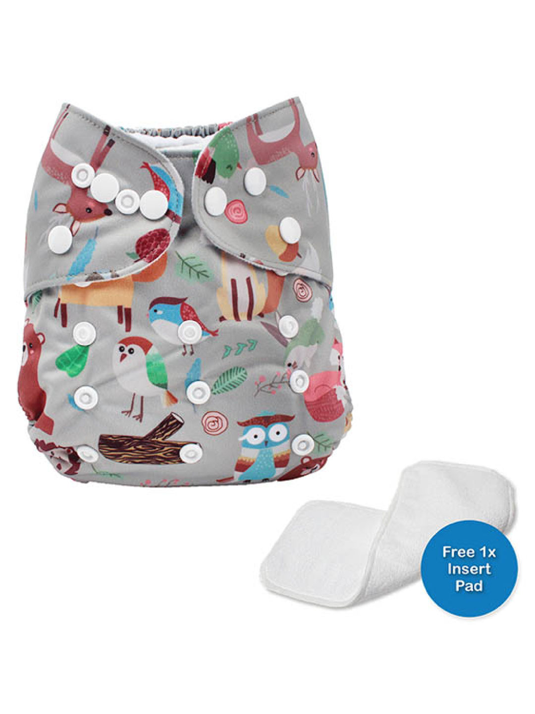 Little Steps Woodland Creatures Reusable Cloth Diaper (No Color- Image 1)