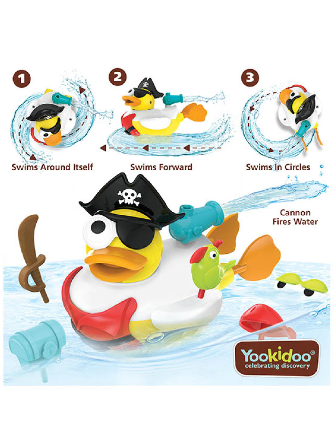 Yookidoo Jet Duck Pirate (No Color- Image 2)