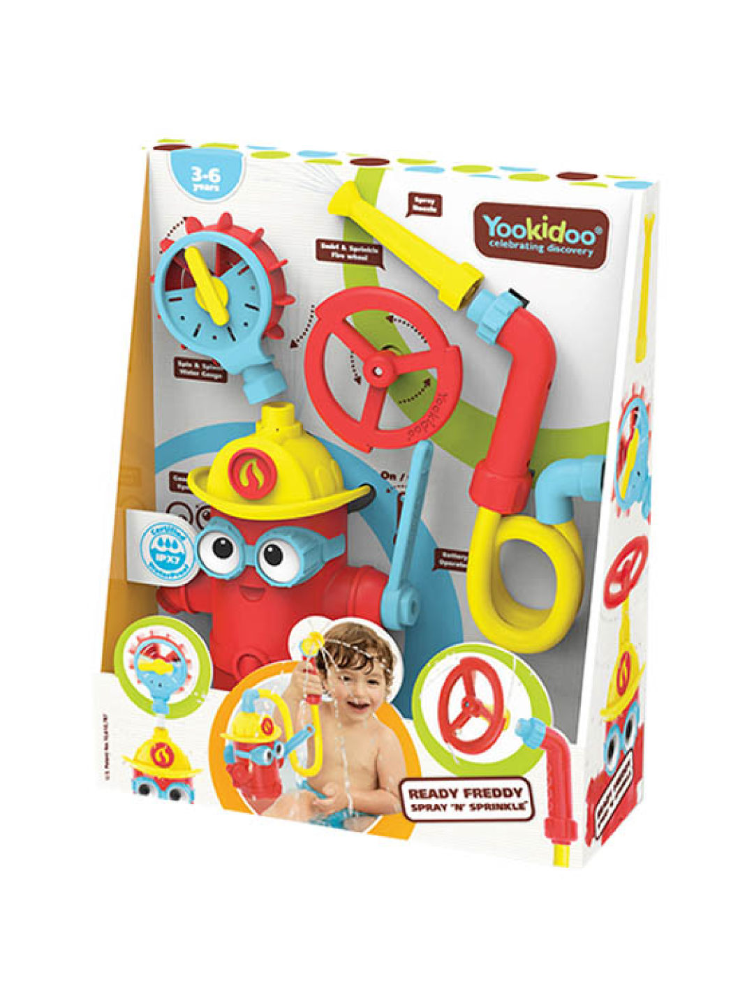 Yookidoo Ready Freddy - Fire Hydrant Baby Bath Toy (No Color- Image 2)