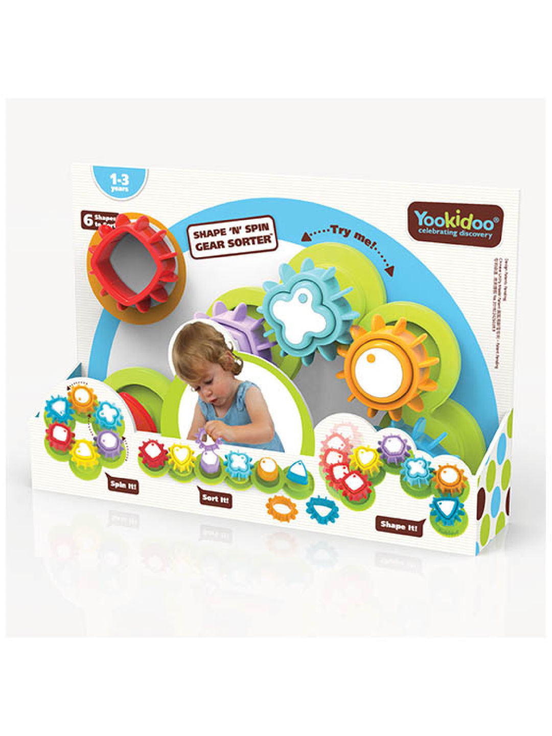 Yookidoo Shape N' Spin Gear Sorter (No Color- Image 2)