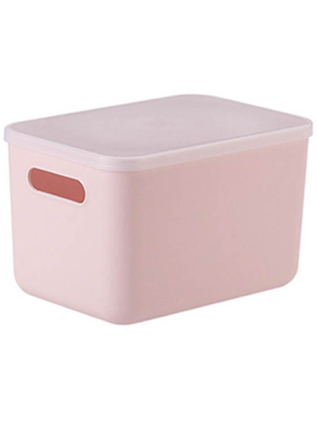 Shimoyama Handled Storage Box with Lid (Large) (Pink- Image 1)