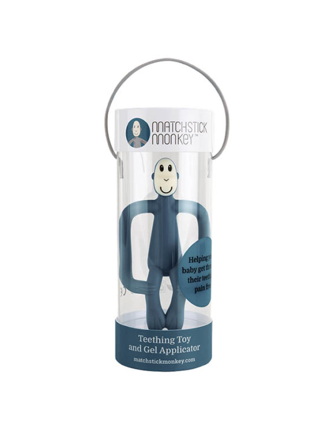 Matchstick Monkey Infant Teether (Original Version) (Airforce Blue- Image 2)