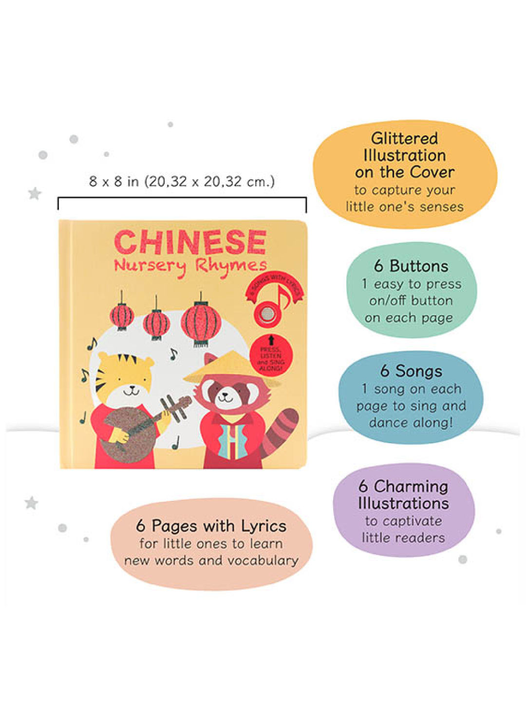 Cali's Book Chinese Nursery Rhymes Musical Book (No Color- Image 2)