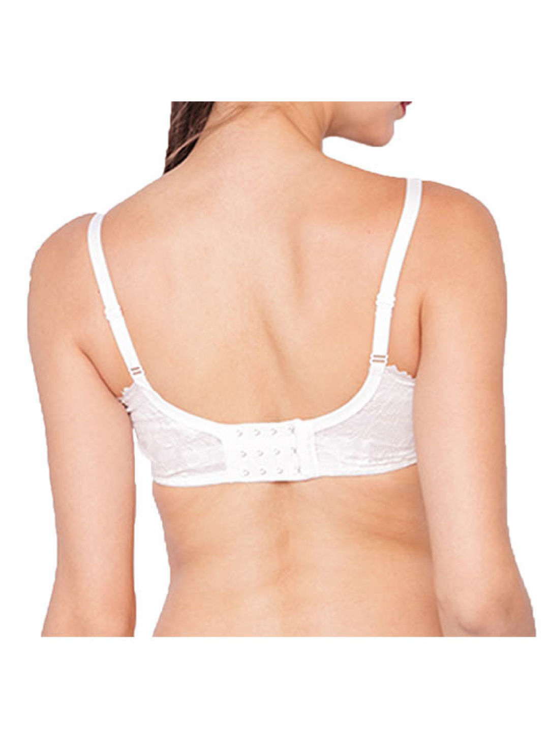 Adam & Eve Lace Bralette Anti-Sagging Thai Latex Bra (White- Image 3)