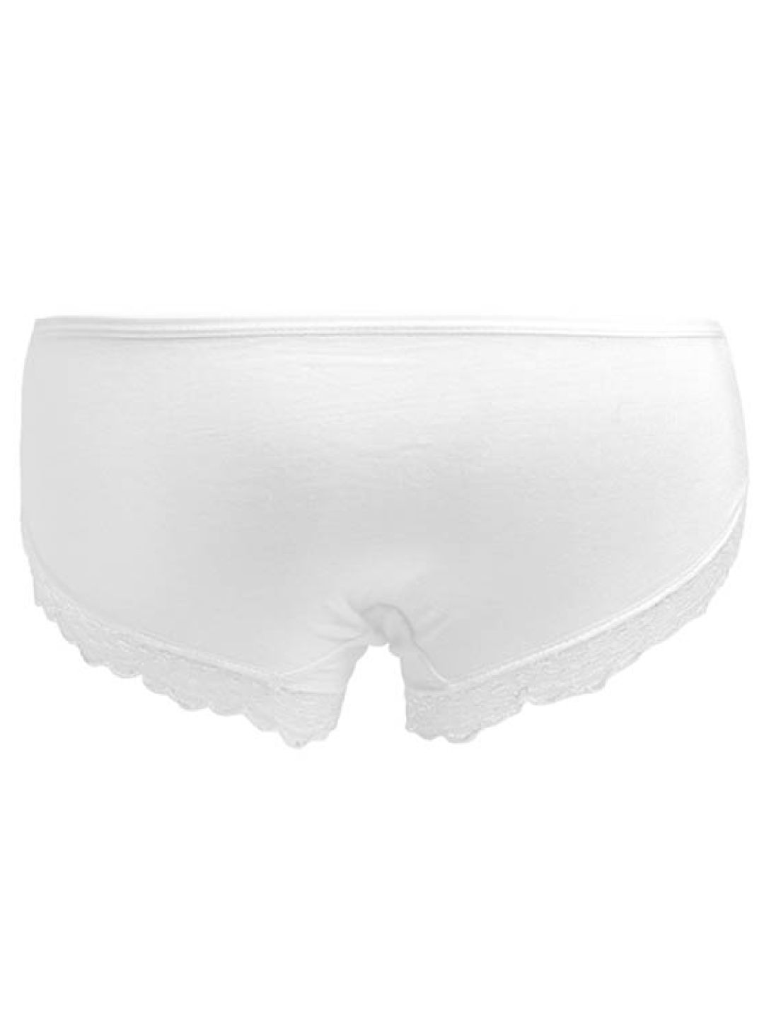 Adam & Eve Low Waist Soft Cotton Lace Panty (White- Image 2)