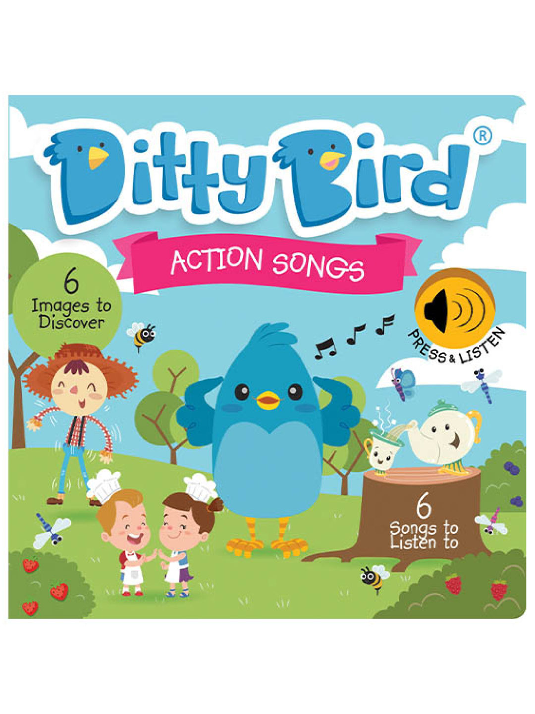 Ditty Bird Musical Book - Action Songs (No Color- Image 1)