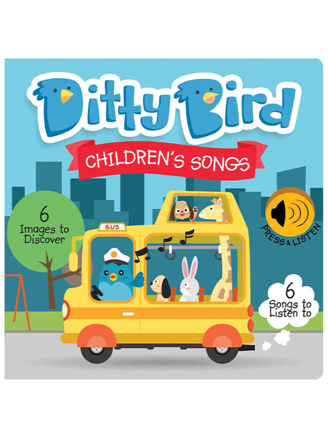 Ditty Bird Musical Book - Children's Songs