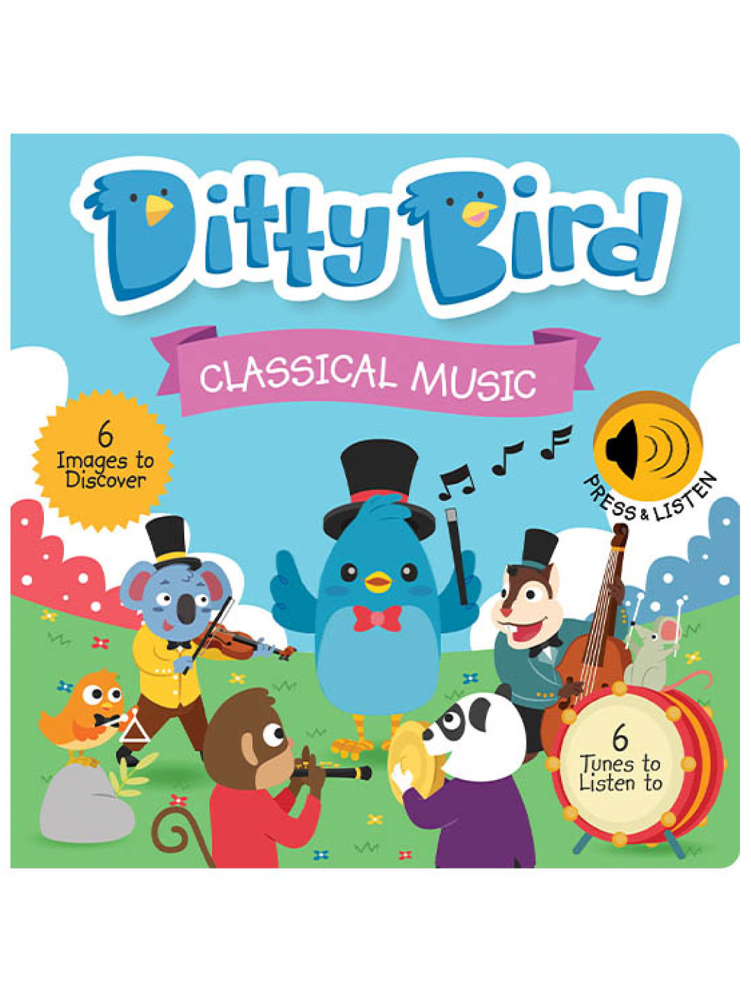 Ditty Bird Musical Book - Classical Music (No Color- Image 1)