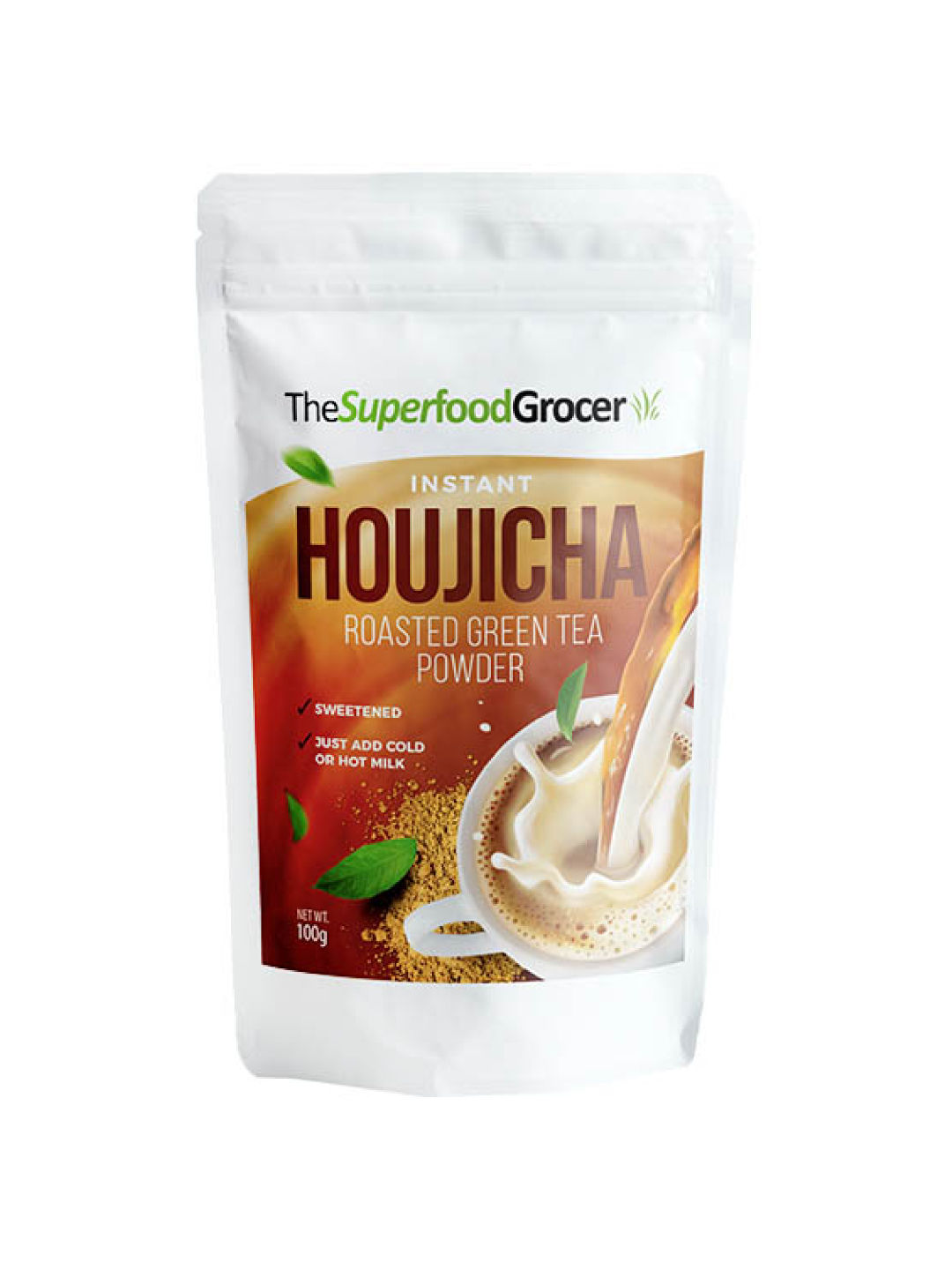 The Superfood Grocer Premium Instant Houjicha (Roasted Green Tea) Tea Drink (25 servings) (No Color- Image 1)