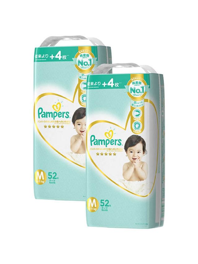 Pampers Premium Care Taped Medium 52s 2-Pack (104 pcs)