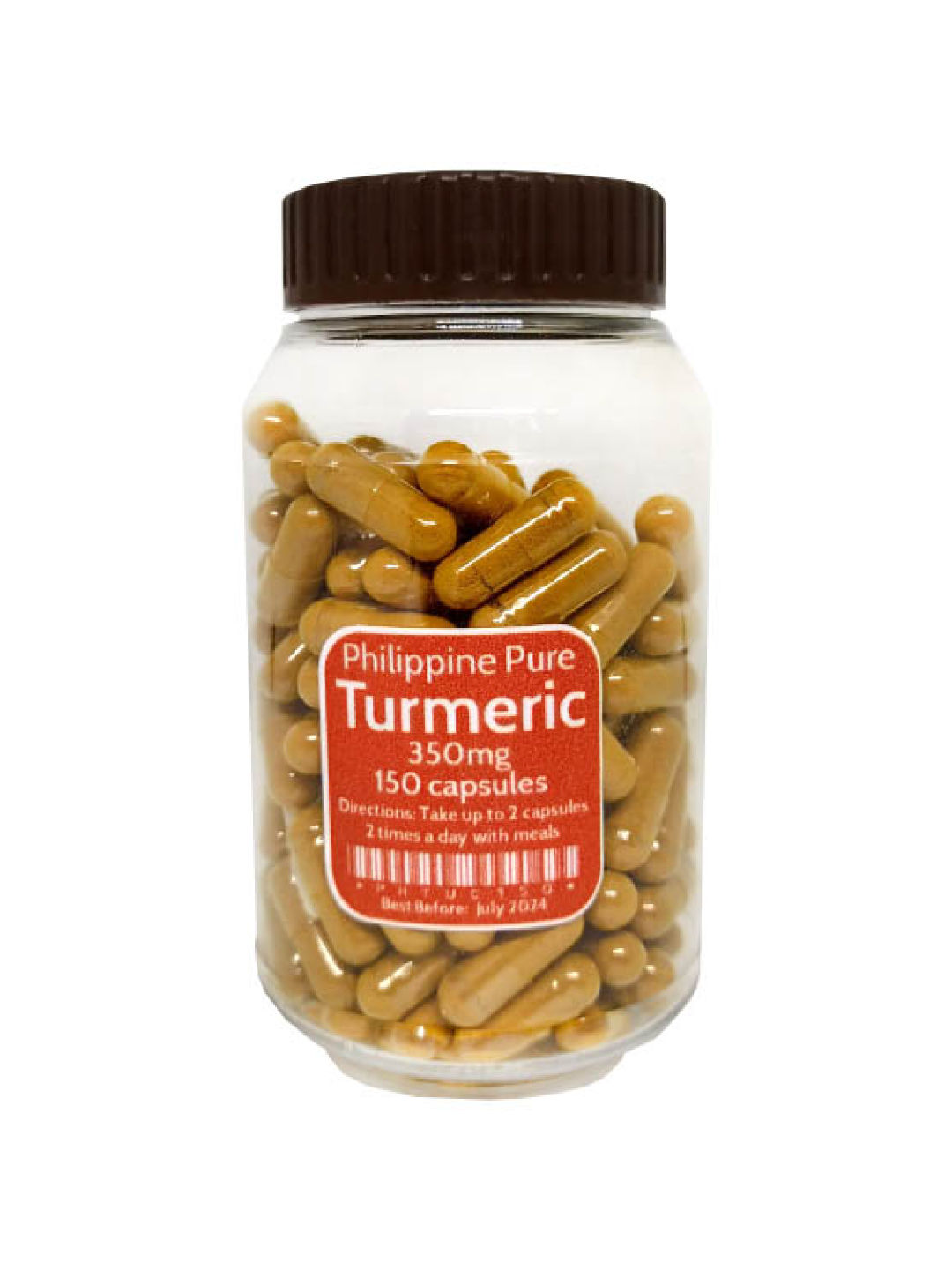 Philippine Pure Turmeric Caps 350mg (150 Capsules) (No Color- Image 1)