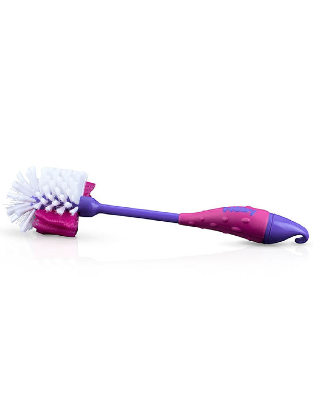 Nuby 2-in-1 Bottle and Nipple Cleaning Brush with Hook Base