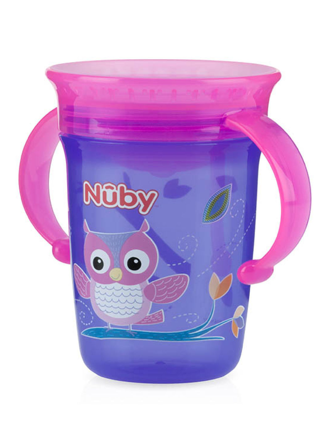 Nuby 360 Toddler Wonder Cup with Twin Handles (Purple- Image 1)