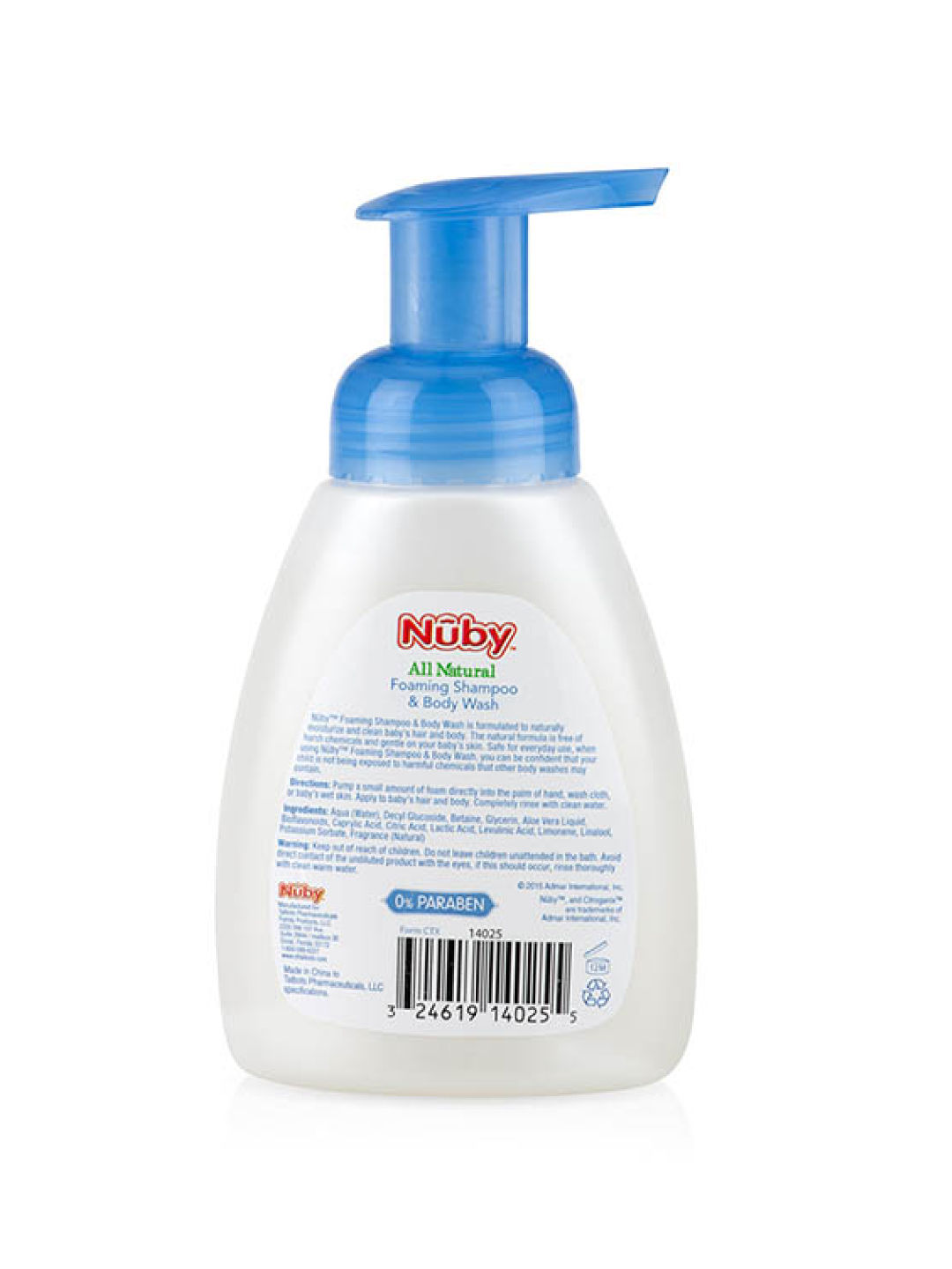 Nuby Citroganix All Natural Baby Foaming Shampoo & Body Wash (250ml) (No Color- Image 2)