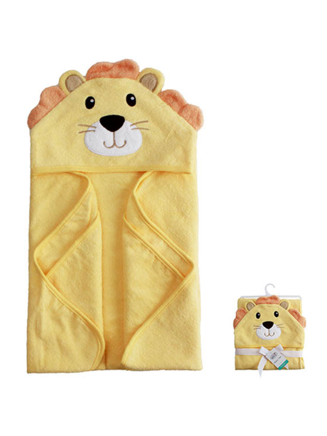 Little Steps Hooded Towel in Lion (Yellow- Image 1)