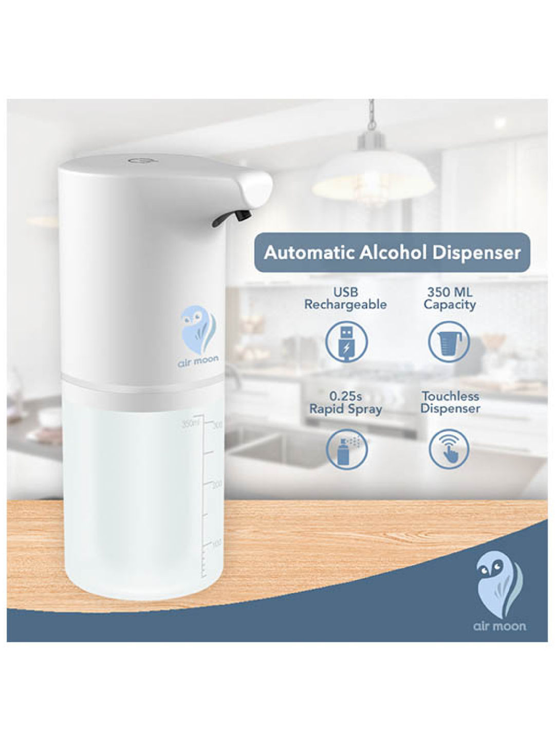 Air Moon Automatic Alcohol Dispenser (No Color- Image 2)