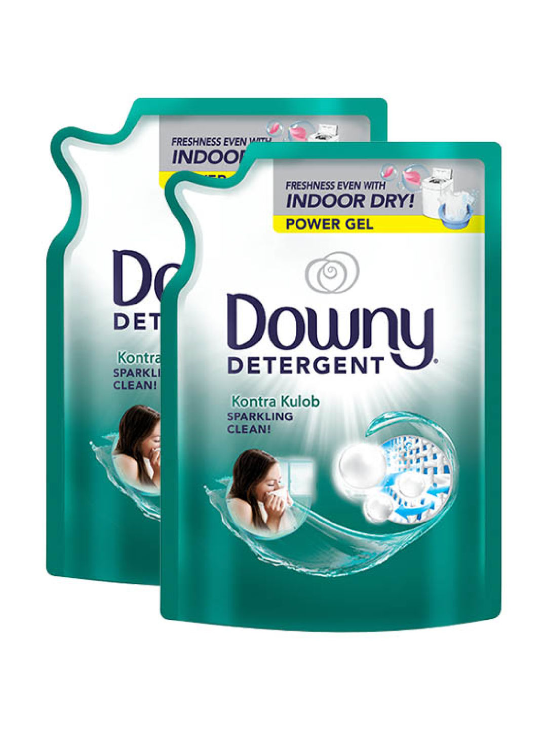 Downy Kontra Kulob Liquid Laundry Detergent 2-Pack Refill (2.4kg) (No Color- Image 1)
