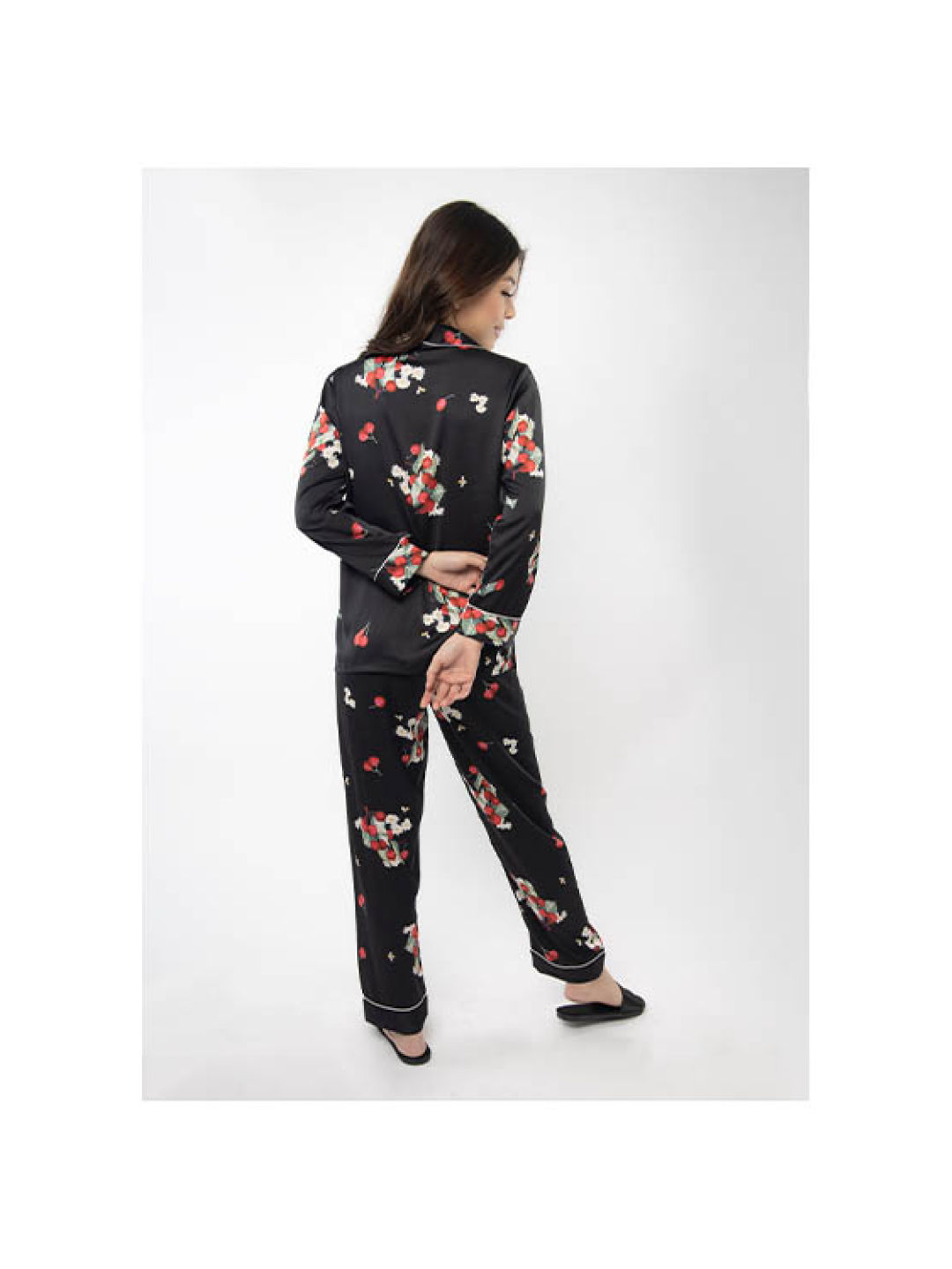 Amelia Sleepwear Penelope Cotton Pants Sleepwear Set (Grey, Blue, Pink, White, Blue- Image 4)
