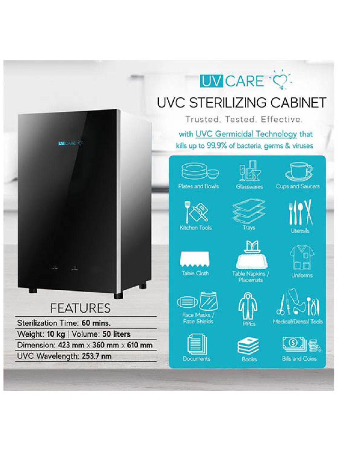 UV Care UVC Sterilizing Cabinet 2.0 (No Color- Image 3)