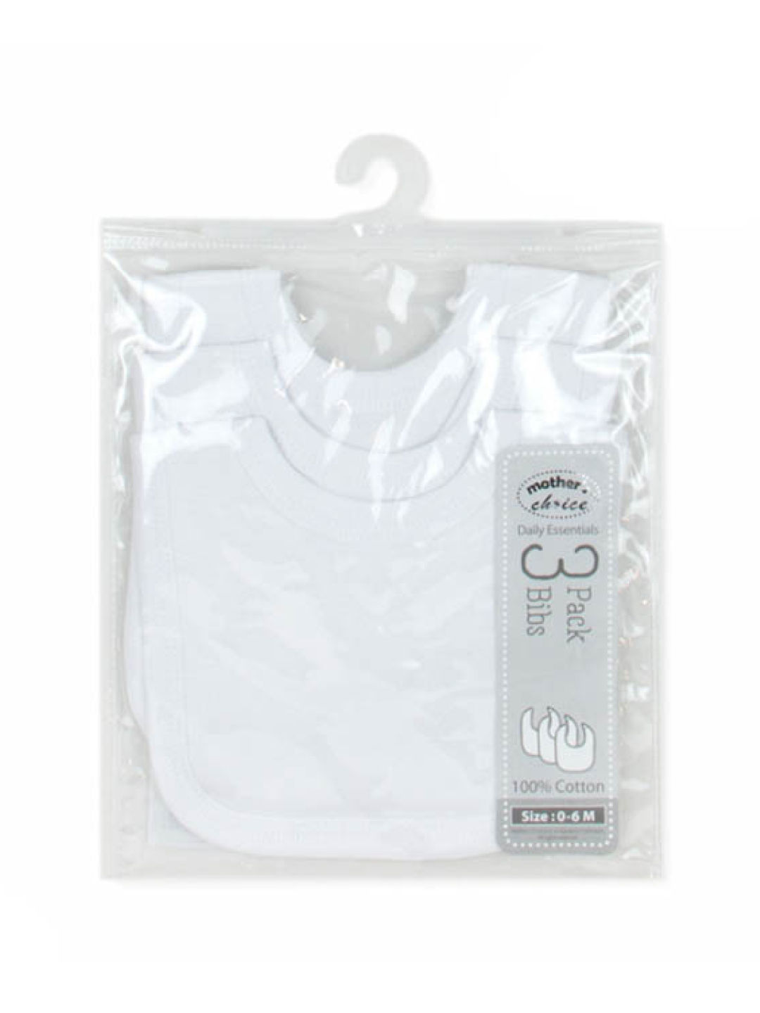 Mother's Choice Bibs White 3-Pack