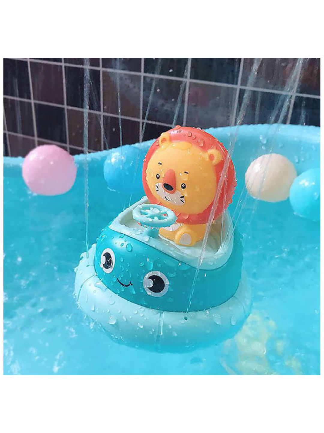 Little Bessn Lion Cup Bathub Toy (No Color- Image 2)