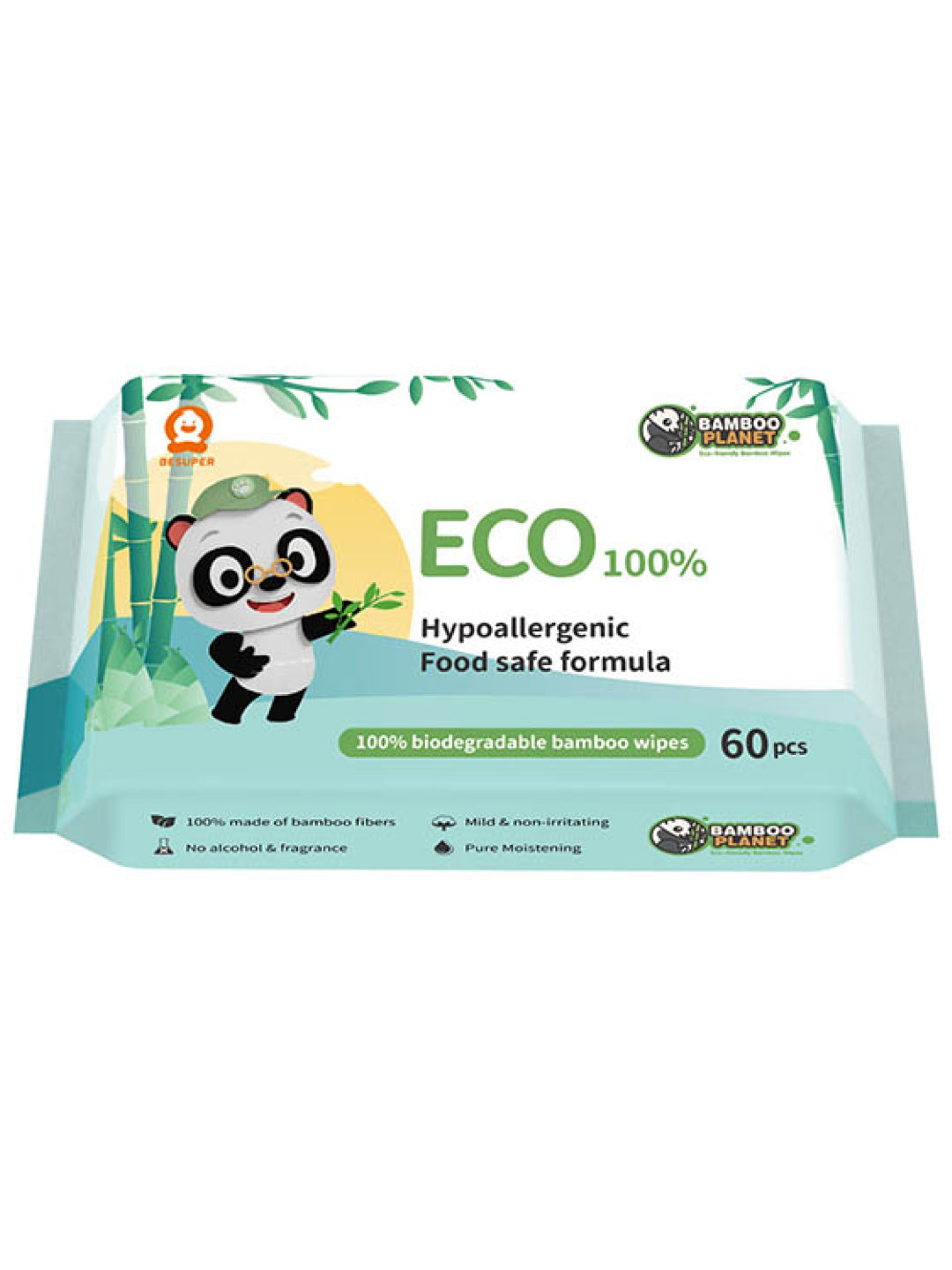 Bamboo Planet Eco-friendly Wet Wipes (60s) (No Color- Image 2)