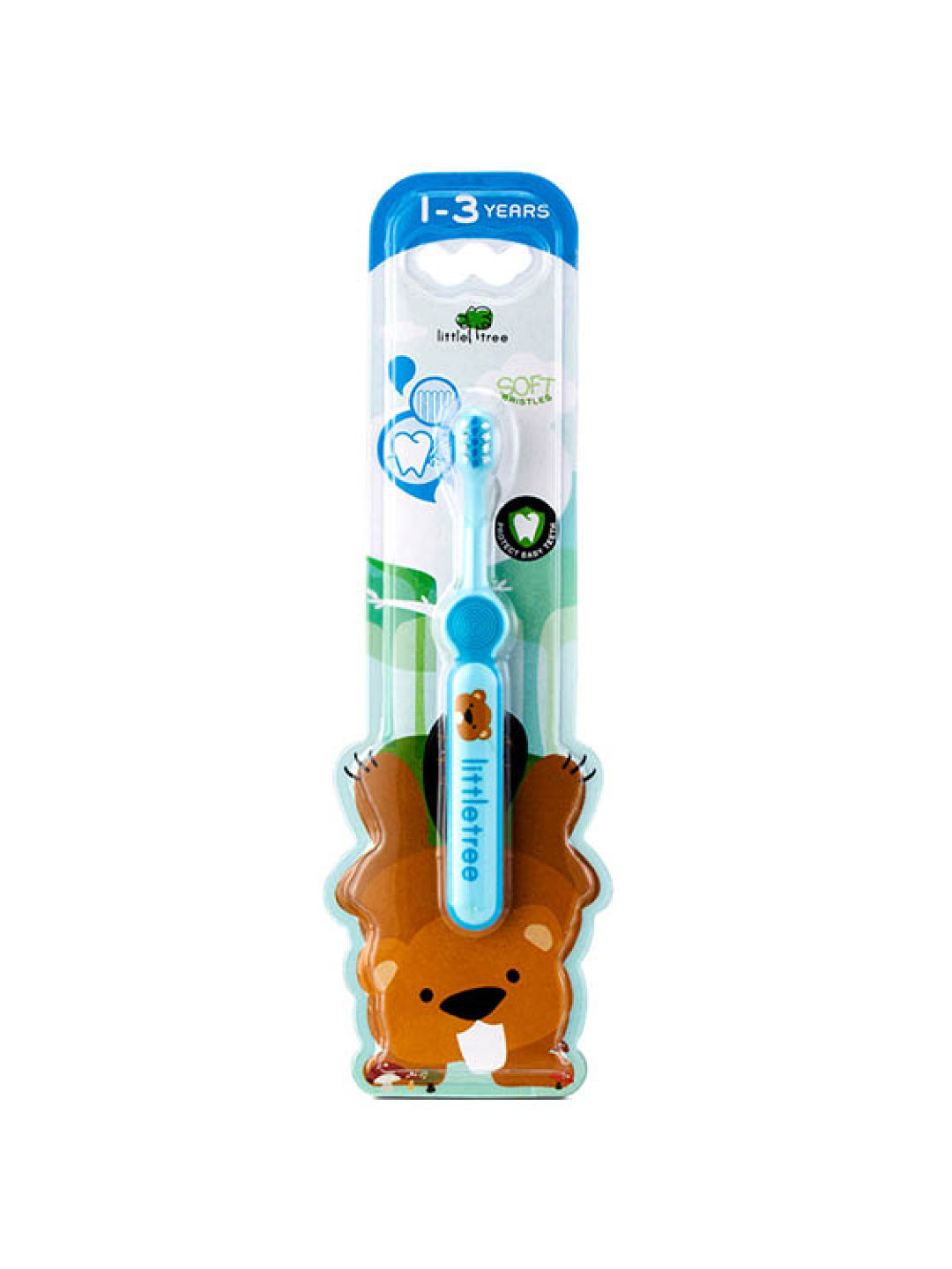 Little Tree Toothbrush (For 1-3 years) (Blue- Image 2)