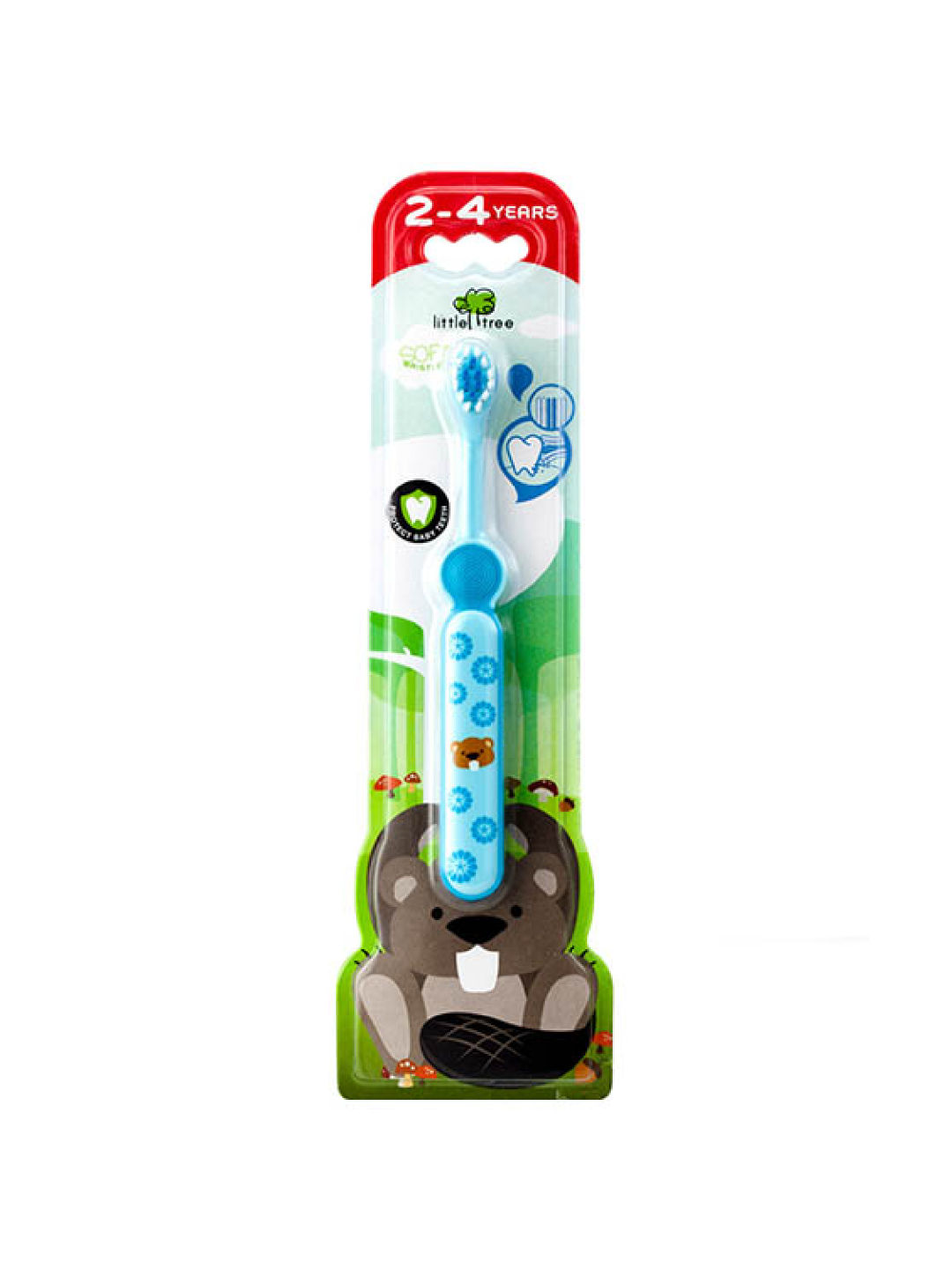 Little Tree Toothbrush (For 2-4 years) (Blue- Image 2)