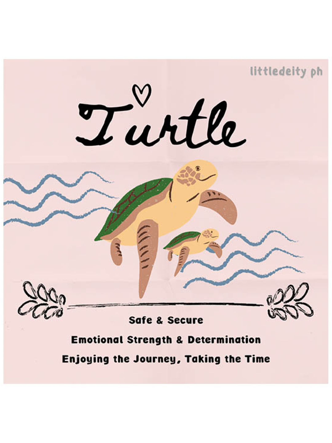 LittleDeity.PH THE HERD Turtle Handmade Plushy & Bagtag (No Color- Image 2)