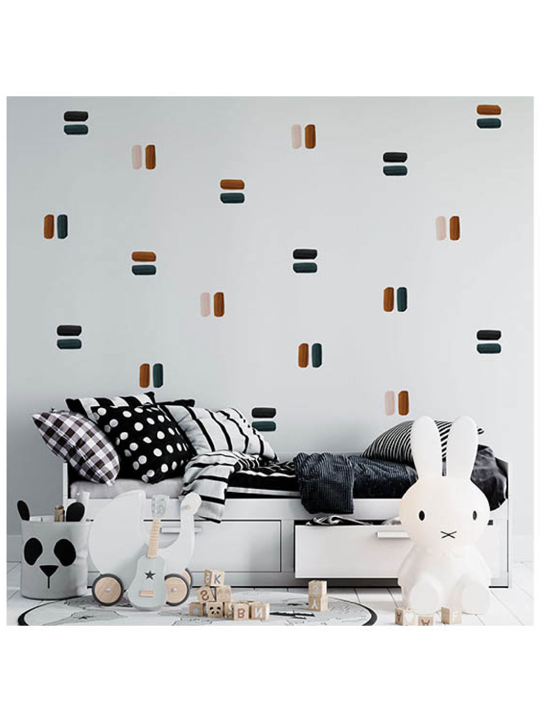 Room for Tots Earthy Strokes Rain Vinyl Wall Stickers (No Color- Image 3)