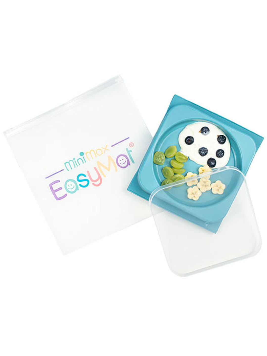 EasyTots EasyMat MiniMax: Portable Open Baby Suction Tray (Teal- Image 3)