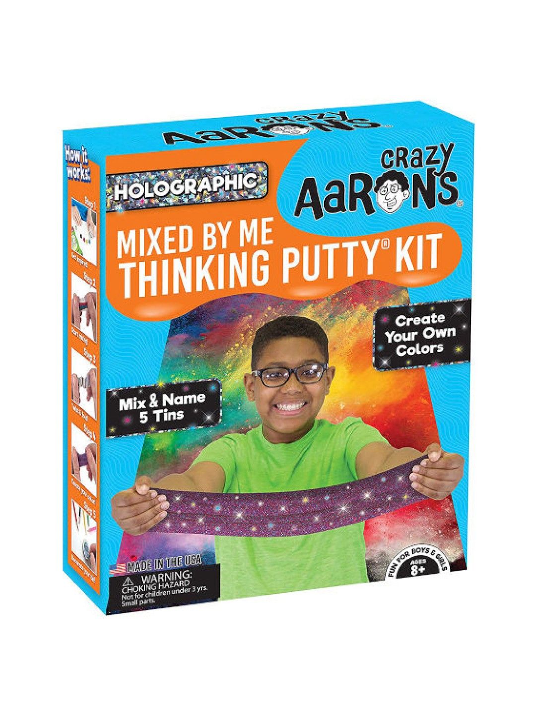 Crazy aaron Holographic Mixed By Me Thinking Putty - Hypercolor Slime Kit